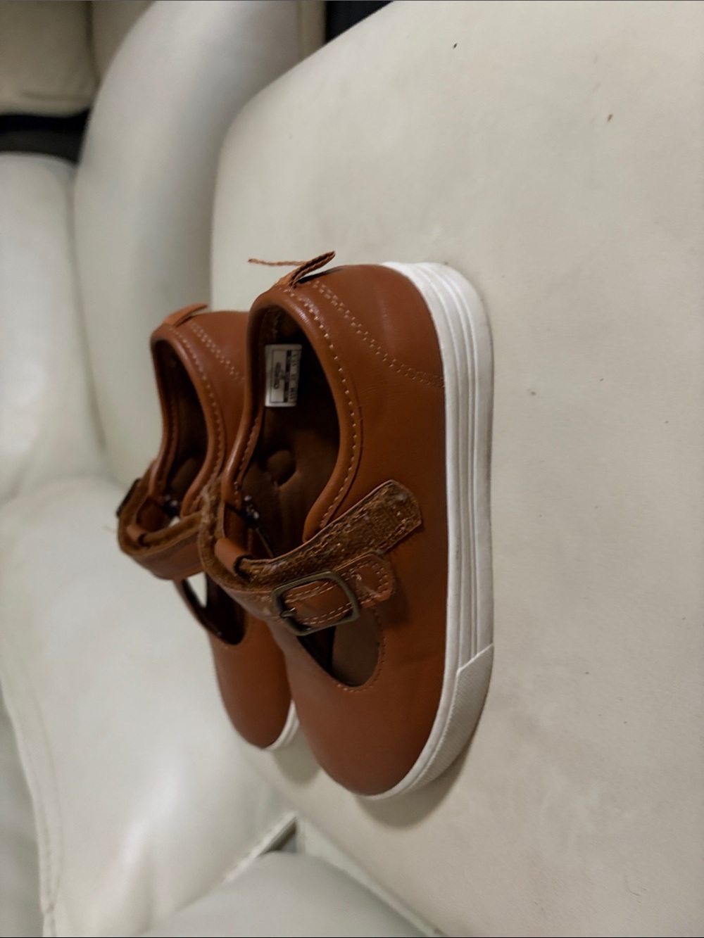OshKosh B'gosh Brown Mary Jane Sneakers with Buckle kids shoes